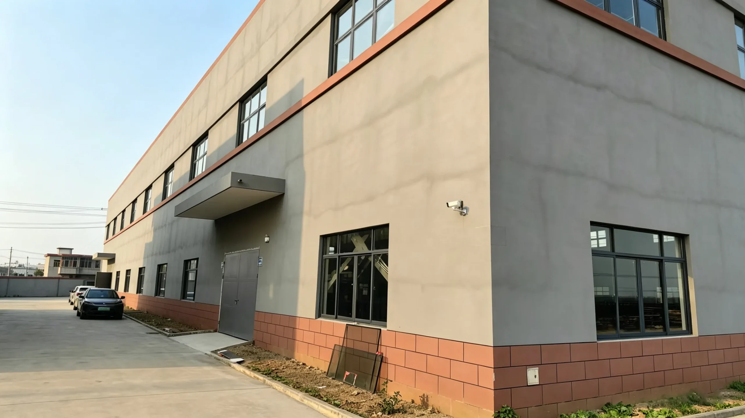 Modern Industrial Manufacturing Facility Exterior-batterlution