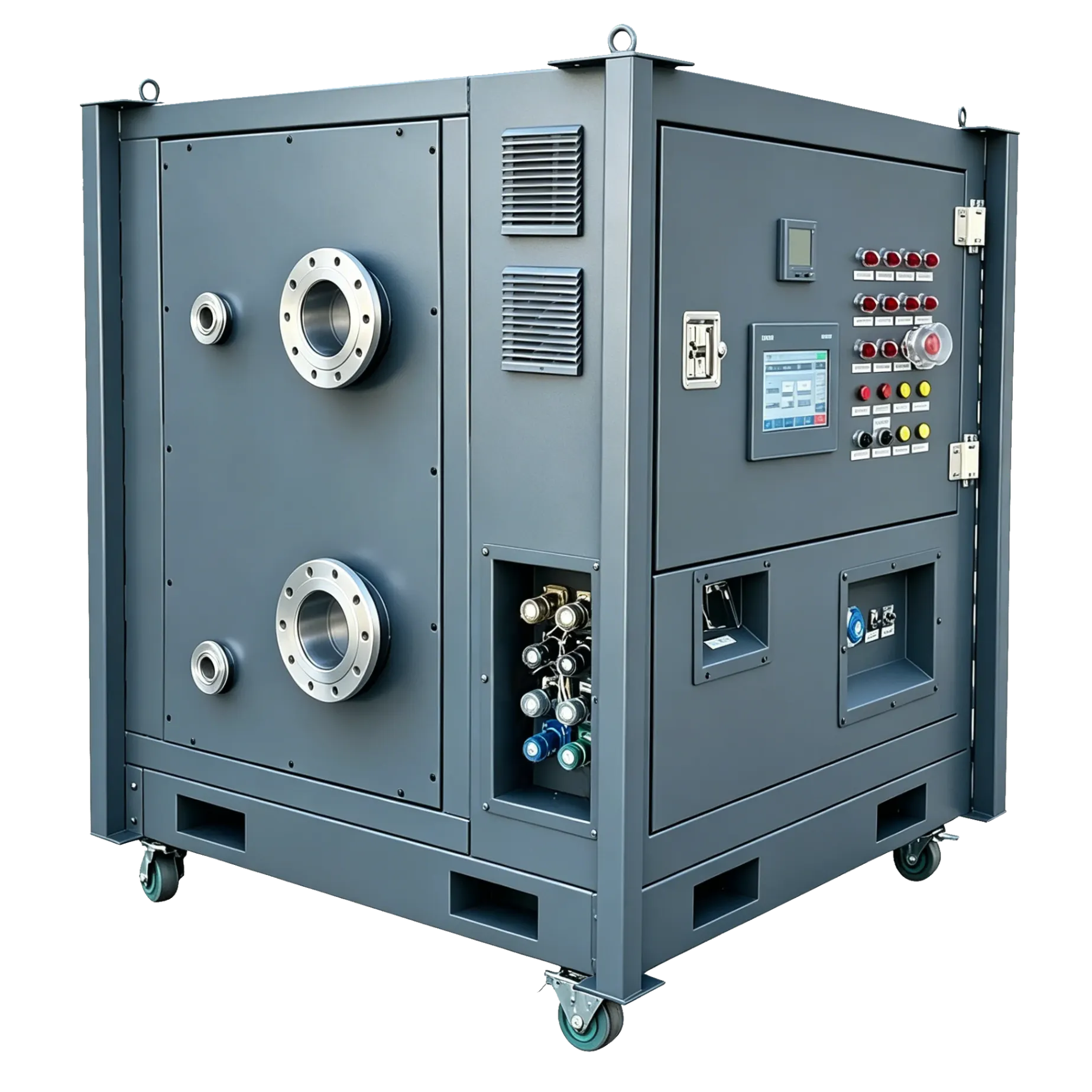 Liquid cooled load bank application diagram showing power and cooling circuits