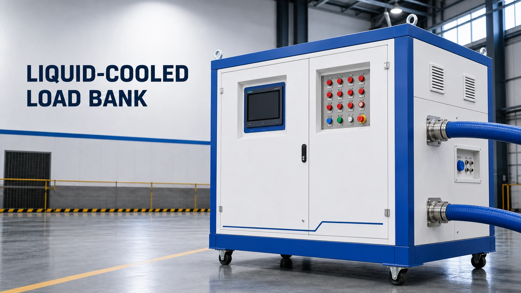 500kW Zeltron liquid-cooled load bank for data center power and cooling system testing