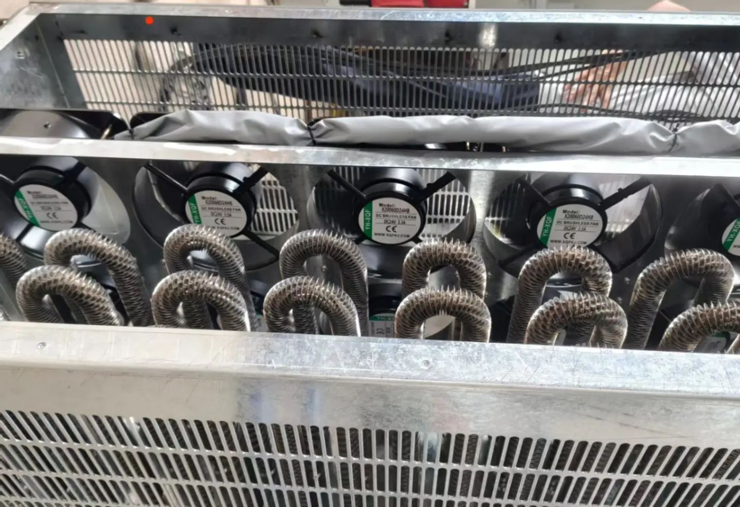 Resistive element assembly — load bank power modules being wired
