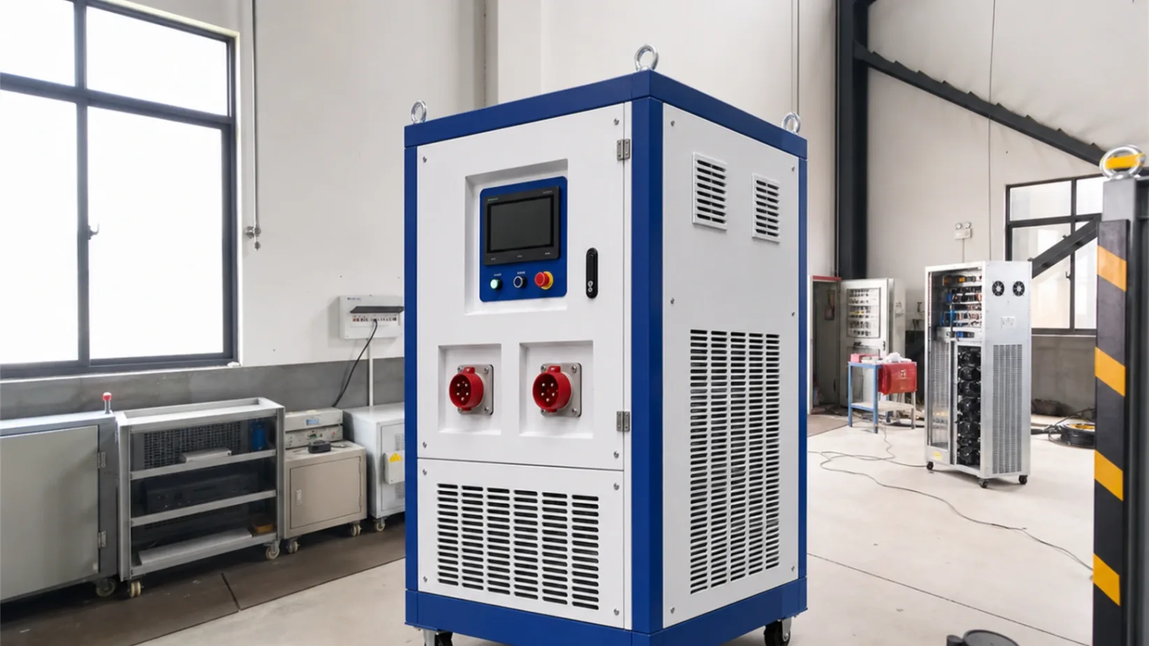 Dual source load bank prototype in factory before delivery
