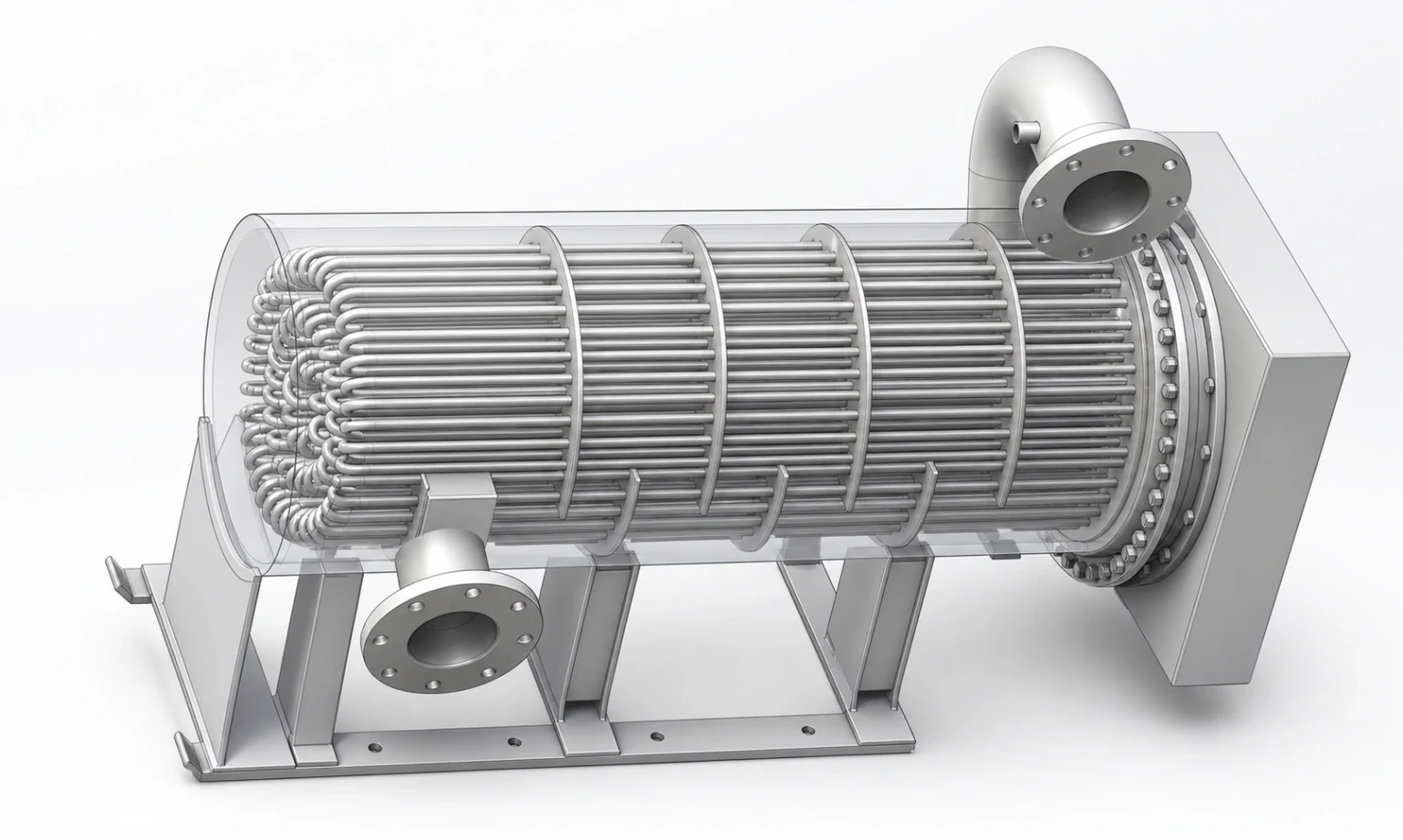 Internal baffles inside a liquid-cooled load bank for uniform coolant flow