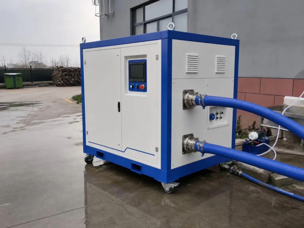 500kW Liquid-Cooled Load Banks for Cooling Tower Commissioning 1 Liquid-cooled load bank outdoor testing with cooling hoses connected