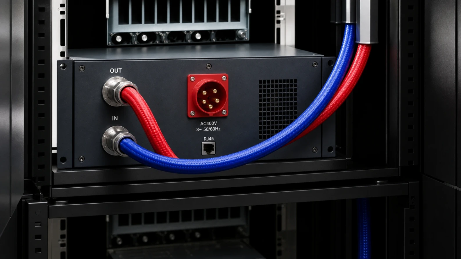 What Is a CDU Testing Load Bank? 1 Rack-mounted liquid cooled load bank installed for CDU testing