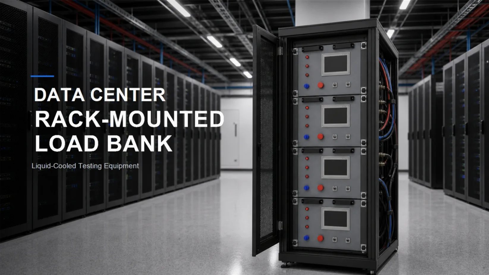 Data center rack-mounted load bank for rack-level commissioning